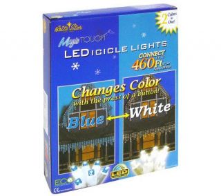 Magic Touch   70 Count LED Icicle Light Blue/White —