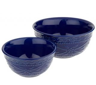 Temp tations Old World Embossed Set of 2 Mixing Bowls —