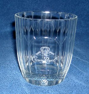 New Etched Crown Royal Whiskey Rocks Glass Heavy 8 Oz