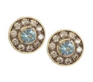 25 ct tw Alexandrite & 3/8 ct tw Diamond Stud Earrings, 14K — 