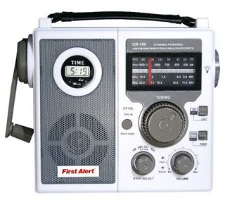 First Alert CR100 Crank Radio with 3 Way Power —