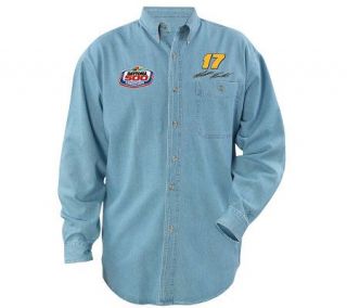 NASCAR Carl Edwards Beyond Victory Long SleeveDenim Shirt —