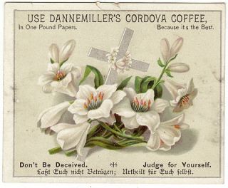  cordova coffee rare 1880 s tradecard for dannemiller s cordova coffee