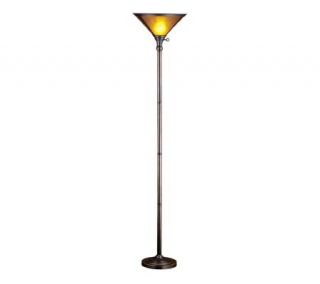Tiffany Style 72H Mica Torchiere Floor Lamp —