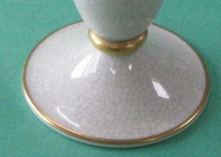  Selb Bavaria Gray Crackle Vintage Porcelain Retro Trumpet Vase