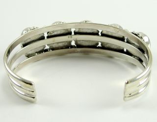 Sterling Silver Bracelet Cuff Southwestern 5 Charoite Navajo R Begay