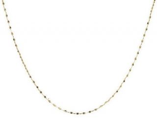 VicenzaGold 15 Twisted Oval Link Sparkle Chain Necklace, 14K