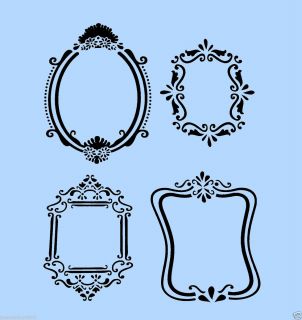 Frame Stencil 4 Different Frames Flexible Template Craft Templates New