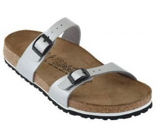 Birkis Tahiti Pebbled Texture Double Strap Soft Footbed Sandals