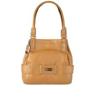 Tignanello Glove Leather Double Handle Belted Shopper —