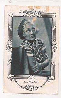 Joan Crawford Vintage 1920s Advertising Card 3 5X5