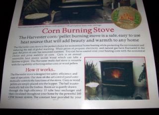 country flame harvester corn wood pellet stove new