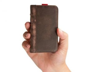 New arrival Retro Book Design Flip Book Leather Wallet case for iphone