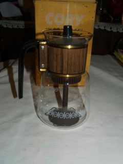 Vintage Eames Era   Cory Glass Percolator Coffee Pot  Beverage Server