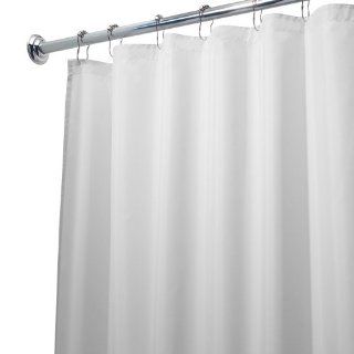 InterDesign 96 inch Fabric Waterproof Extra Long Shower Curtain Liner