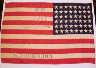Civil War 82nd Ohio Volunteer Infantry Gar Veteran Reunion Flag
