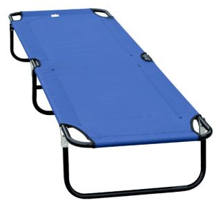 75Portable Military Folding Camping Outdoor Sleeping Cot Bed Blue