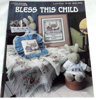 bless this child leaflet 912 counted cross stitch by lorraine