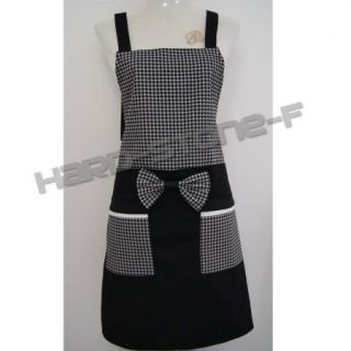 Simple & Cute Style Cotton Bib Apron with 2 pocket for Cooking Kitchen