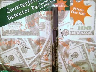 Counterfeit Detector Pen Pens Marker Money Fake Bills