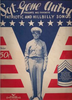  Autry Presents His Favorite Patriotic Hillbilly Songs 48 PG SC