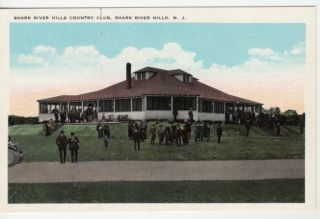 NJ Shark River Hills Country Club Postcard