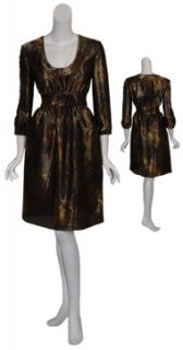 Abstract Print Cynthia Rowley Metallic Dress $400 8 New