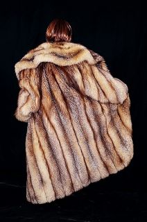 Soft Long Crystal Fox Fur Coat Jacket Amazing 55 Sweep