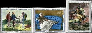 Manet, Courbet, Gericault Paintings Stamps France 1049 1051 MNH