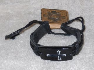 New Leather Cross Bracelet