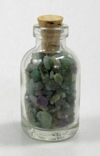  Mini Size Bottle Filled with Gemstone Chips Gem Stones Crystals