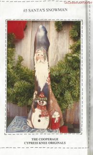 Santas Snowman by Cooperage Cypress Knees Originals Gourd Pattern Pkt