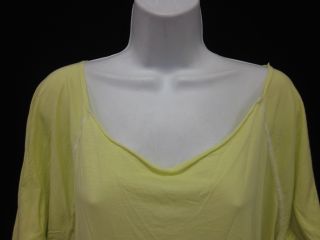 Daftbird Neon Yellow Short Sleeve Oversized T Shirt SzM