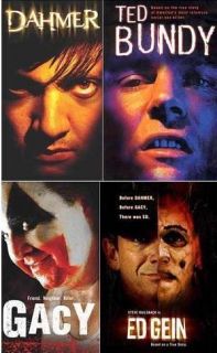 Bundy Gein Gacy Dahmer Serial Killers New 4 DVD 687797612496
