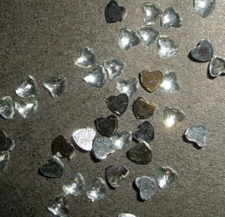 100 Silver Hearts Nail Art 2 5mm Crystals Stones