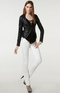 Just Cavalli Tee & Jeans with Leather Jacket
