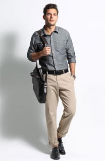 1901 Chambray Shirt, Flat Front Chinos & Accessories