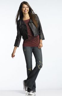 The Twilight Saga: New Moon for BP. Tee with Faux Leather Jacket & Flare Leg Stretch Jeans