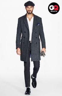 Michael Bastian Double Breasted Houndstooth Top Coat