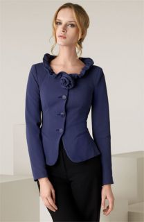 Armani Collezioni Rosette Detail Ottoman Jersey Jacket