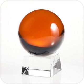 Amber Crystal Ball 60mm 2.3 Include Crystal Stand and Gift Package