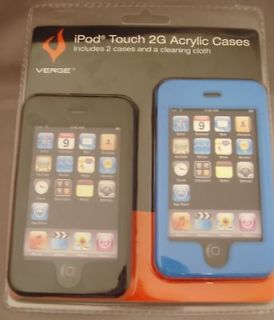 iPod Touch 2G NIB Acrylic Cases   Set of 2 (1 Black&1 Blue)or(1 Hot