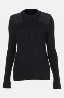 Topshop Boutique Ribbed Military Sweater