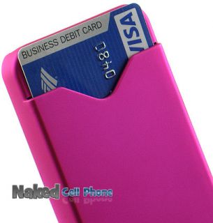Pink Credit Card ID Wallet Case Cover for iPhone 4S 4