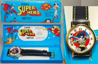 batman 1977 wrist watch dabs mib mego era