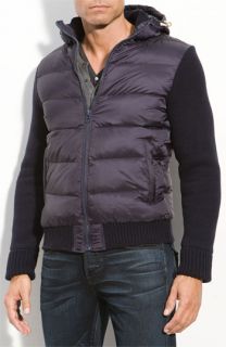 Scotch & Soda Puffer Vest with Hooded Sweater Inset