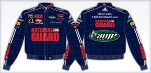 Dale Earnhardt Jr Blue National Guard NASCAR Twill Jacket