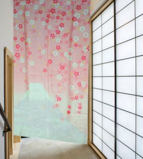 Fuji Oriental Cherry Japanese Noren Doorway Curtain JOY 5902