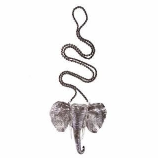 New Dannijo Babar Silver Elephant Pendant Necklace