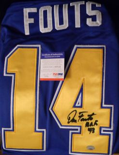 Dan Fouts Signed Jersey Auto Chargers HOF 93 PSA DNA